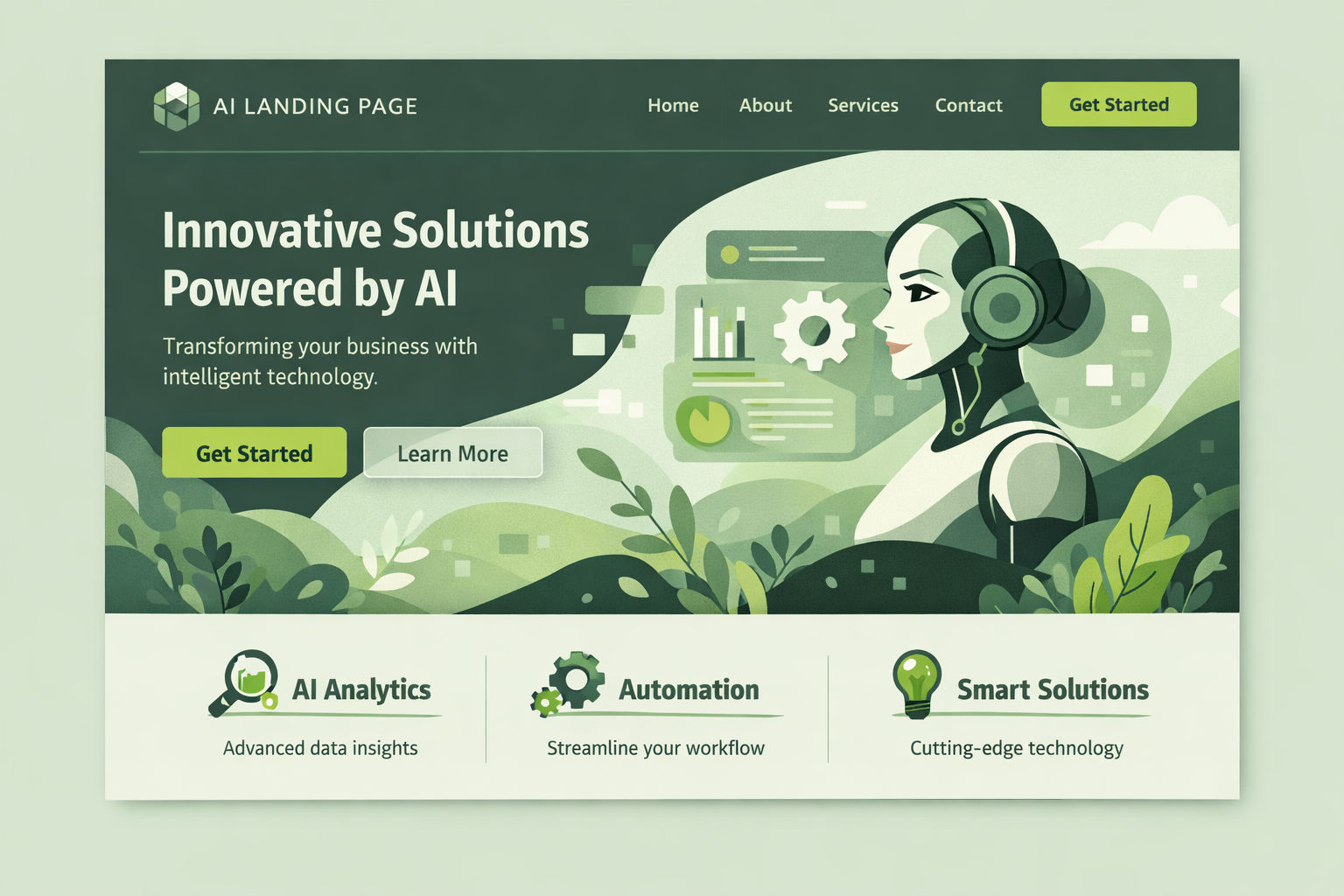 Landing generada con AI